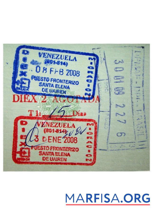 Downloadable Venezuela Viza Stamp download for verification